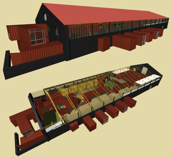 AXONOMÉTRIE sur FAÇADE NORD