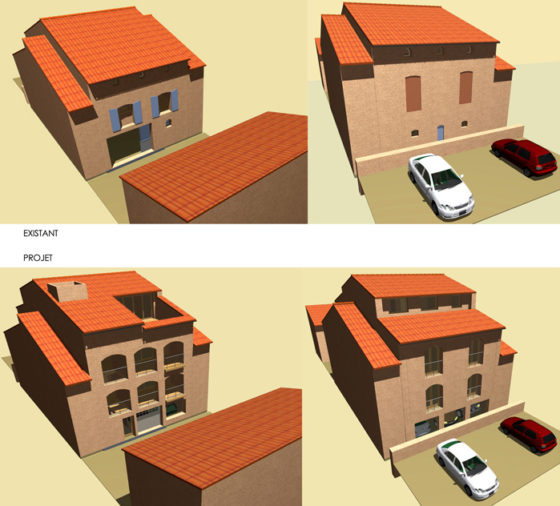 MAQUETTE 3D - RELEVÉ et ESQUISSE (volumétrie d'étude)