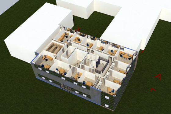 MAQUETTE BIM d'une VARIANTE avec MOBILIER
