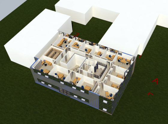MAQUETTE BIM d'une VARIANTE avec MOBILIER