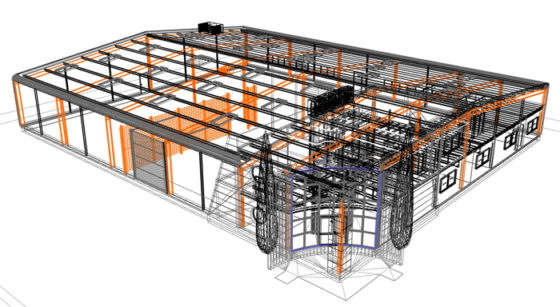VUE AÉRIENNE 3D type "Fil de Fer"