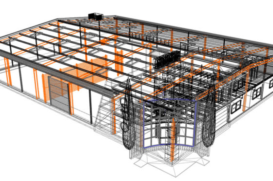 VUE AÉRIENNE 3D type "Fil de Fer"